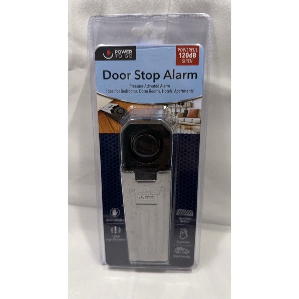 Door Stop Alarm 120dB - Power To Go- Pressure Activated Alarm